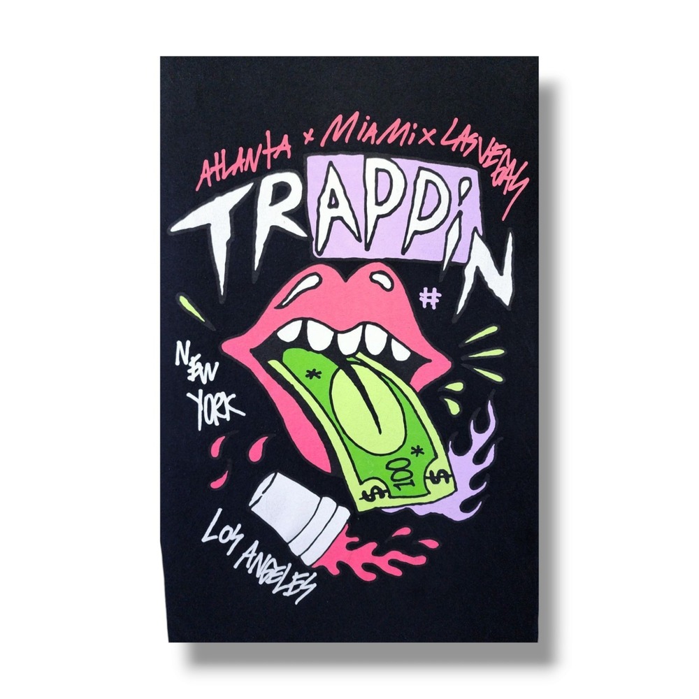 Fashion‎ Nova Trappin' Atlanta, Miami, Los Angeles Black T-Shirt Women's Small - Picture 8 of 8